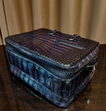 Unisex Vintage Crocodile Leather Jumbo Size Briefcase