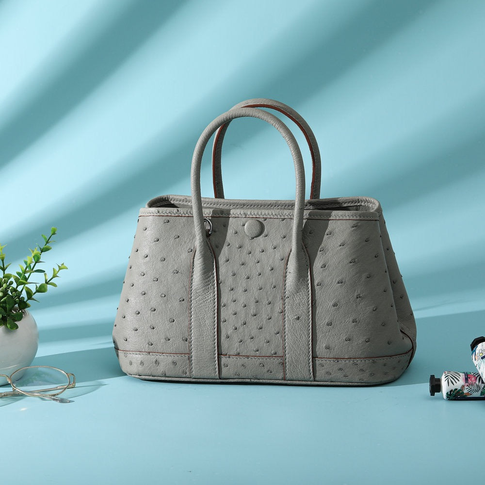 Túi tote nhỏ da đà điểu thật