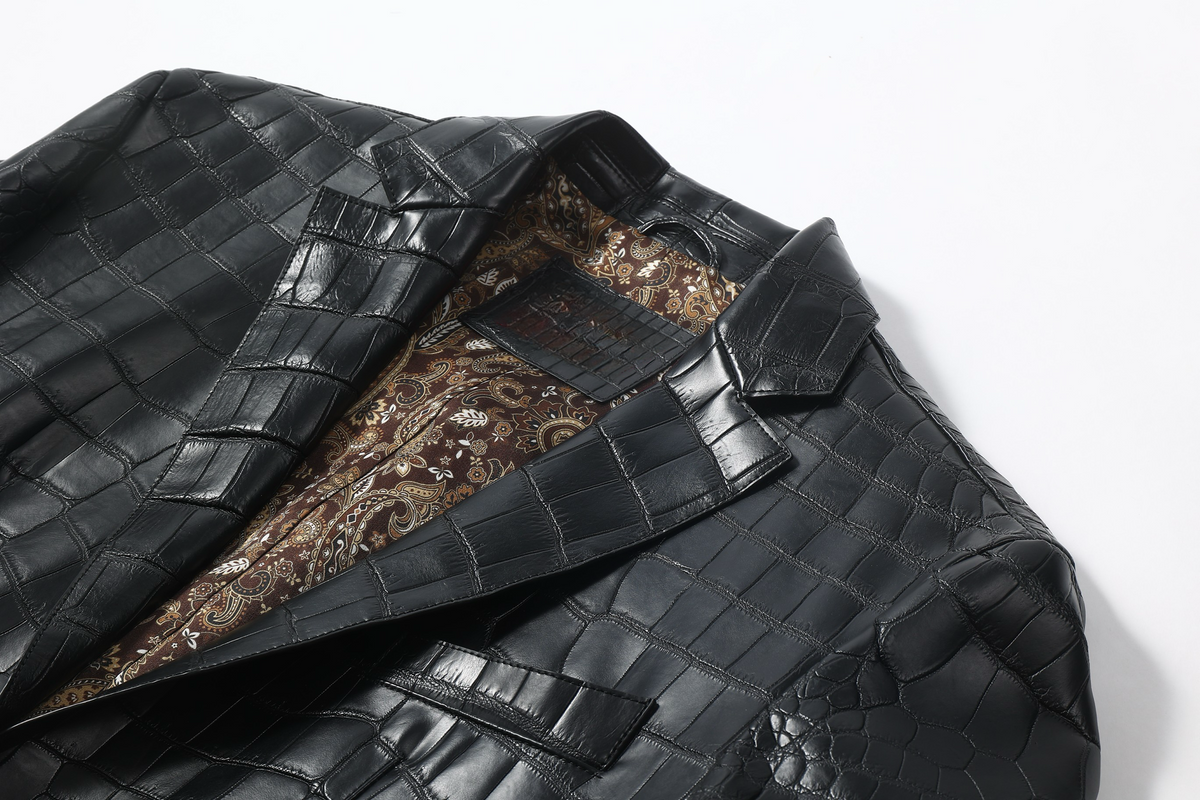 Áo blazer da cá sấu nam