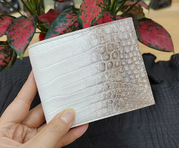 Himalaya White Genuine Crocodile Leather Wallet