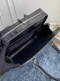 Genuine Crocodile Leather Laptop Briefcase Black Large Volumn