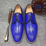 Lizard Leather Lace-Up Shoes For Men