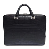 Matt  Crocodile Leather Briefcase,Large Crocodile Leather Business Bag