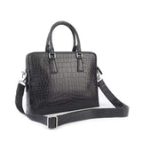 Men's Crocodile  Leather Laptop Bags Briefcase Black