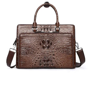 Men's Crocodile Leather  Briefcase ,Crocodile Shoulder Bag ,Cross body,Laptop ,Messenger Bag