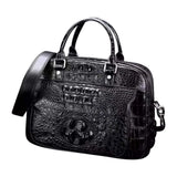 Men's Crocodile Leather Briefcase Messenger Travel Laptop Bag  |  Rossieviren