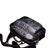 Men's Crocodile Leather Briefcase Messenger Travel Laptop Bag  |  Rossieviren
