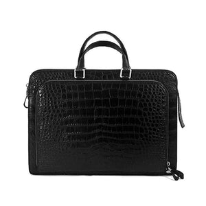 Men's Crocodile  Leather Business Gentlemen Briefcase Attache