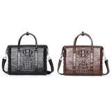 Men's Genuine Crocodile  Skin Leather Business Briefcase Bag