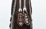 Men's Genuine  Crocodile Leather Shoulder Tote  Attache Briefcase Laptop Bag Portfolio Computer Bag