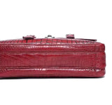 Men's Genuine Crocodile Leather Flapover Briefcase