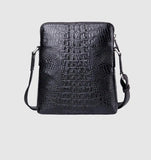 Men's Genuine Crocodile Leather Metropolitan Messenger Causal Crossbody Briefcase Bags