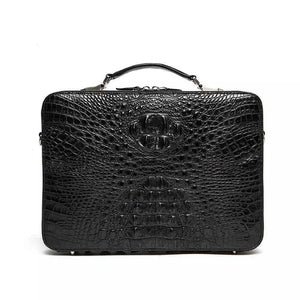 Men's Genuine Crocodile Skin Leather  mini Briefcase Bag