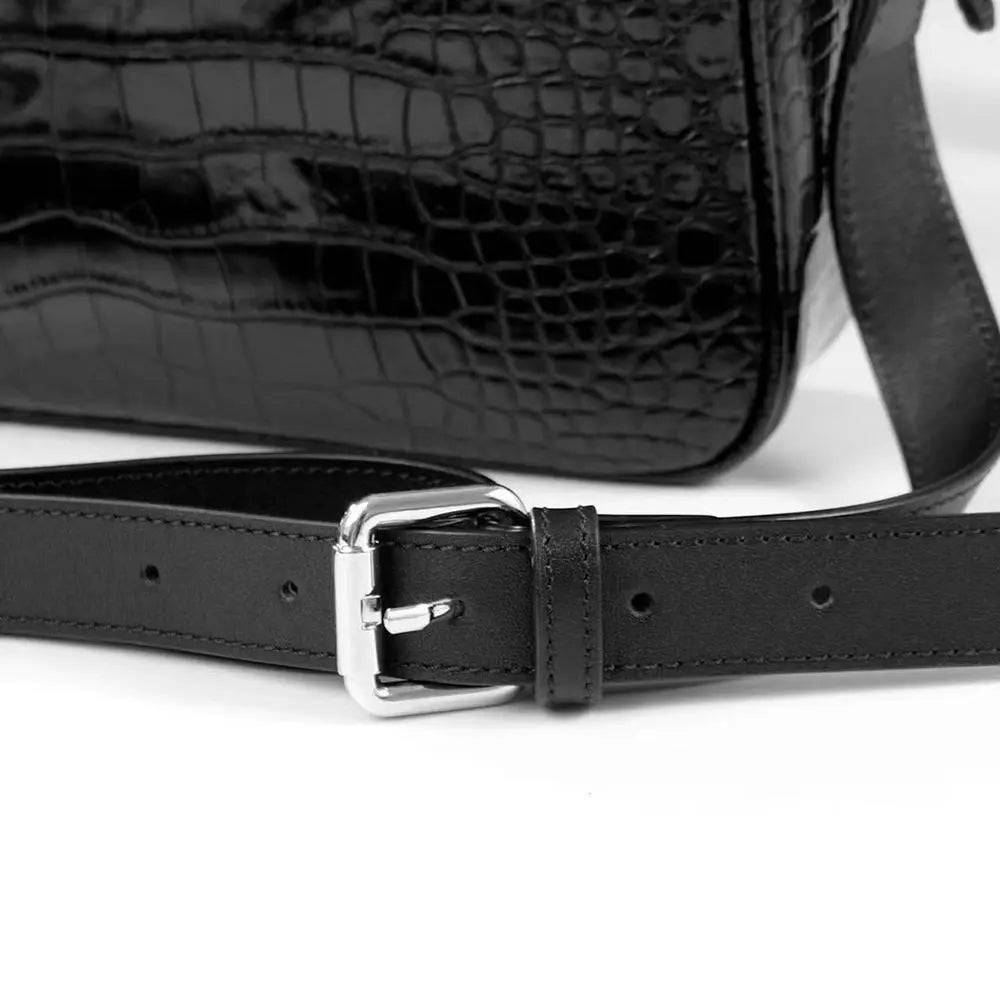 Mens Genuine Crocodile Leather Cross Body Shoulder Messenger Bag