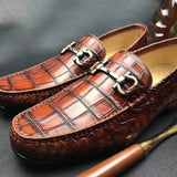 Exotic Genuine Crocodile Belly Loafers Dress Shoes