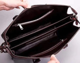 Mens Vintage Brown Crocodile Leather Doctor Bag Laptop Computer Handbag