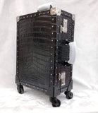 Old-Fashioned box luggage travel bag trolley case universal wheels box suitcase pull box