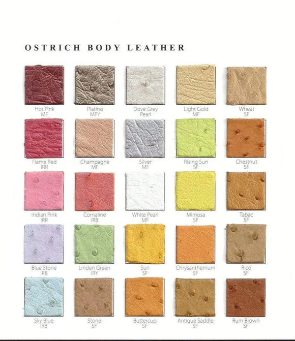 Ostrich Skin Leather Colorway