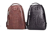 Rossie Viren Crocodile Skin Leather Backpack