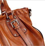 Rossie Viren Deerskin Nappa Leather Pleated Cross Body Shoulder Bag