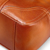 Rossie Viren Womens Congac Cervo Pleated Bucket Shoulder Bag