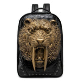 Studded Backpack 3D Wolf With Dentures Zombie Vampire Teeth Backpack Laptop Computer Handbags Travelling Rucksack Bag