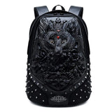 Studed Backpack Fashion 3D Ladie's Fox Animal Casual Sports Computer Travel Bag
