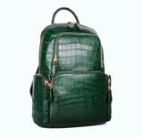Unisex  Crocodile Leather Backpack
