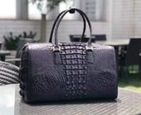 Unisex Classic Genuine Crocodile Leather Travel Duffle Bag