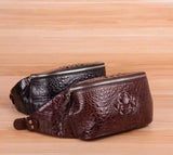 Unisex Genuine Crocodile Leather Waist  Bum Bags & Fanny Packs  Belt Bag