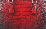 Vintage Crocodile Leather Top Handle Tote Cross Body Handle Bag Rossie Viren