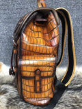 Vintage Genuine Crocodile Leather Backpack
