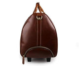Vintage Tan Leather Carry-On Luggage Bags
