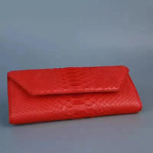 Women's  Andy Python Leather Clutch