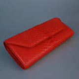 Women's  Andy Python Leather Clutch