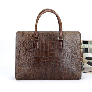 Copy of Large Crocodile Leather Laptop Business Briefcase With Password Code Lock