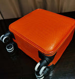 Crocodile Leather 15 in -Mini Carry- On Luggage Orange