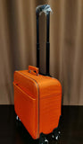 Crocodile Leather 15 in -Mini Carry- On Luggage Orange