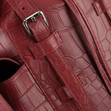 Crocodile Leather Backpack Black