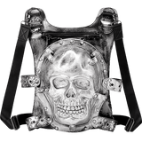 Cool Unisexs 3D Skull Backpack ,Leisure Backpack , Chain Handle Bag