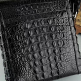 Men's Genuine Crocodile Leather Cross Body Messenger Bag