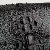 Men's Genuine Crocodile Leather Flap Cross Body Shoulder Bag