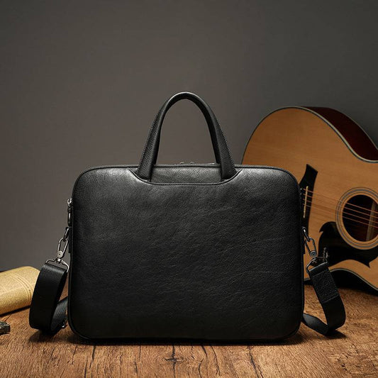 Borsa da uomo in pelle vintage, valigetta business grande, da spalla e a tracolla, capienza 2800