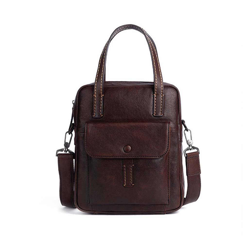 Túi đeo chéo da vintage có tay cầm cho nam