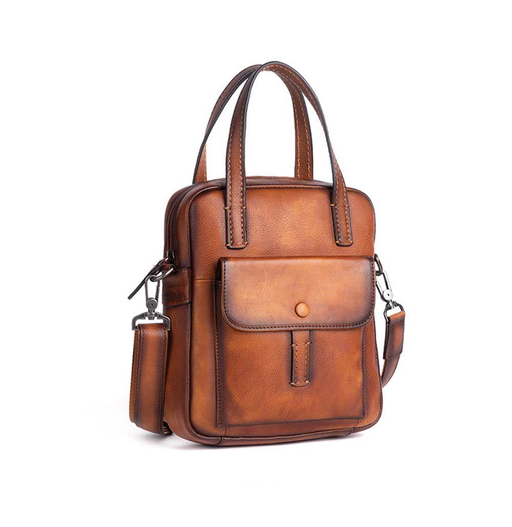 Túi đeo chéo da vintage có tay cầm cho nam