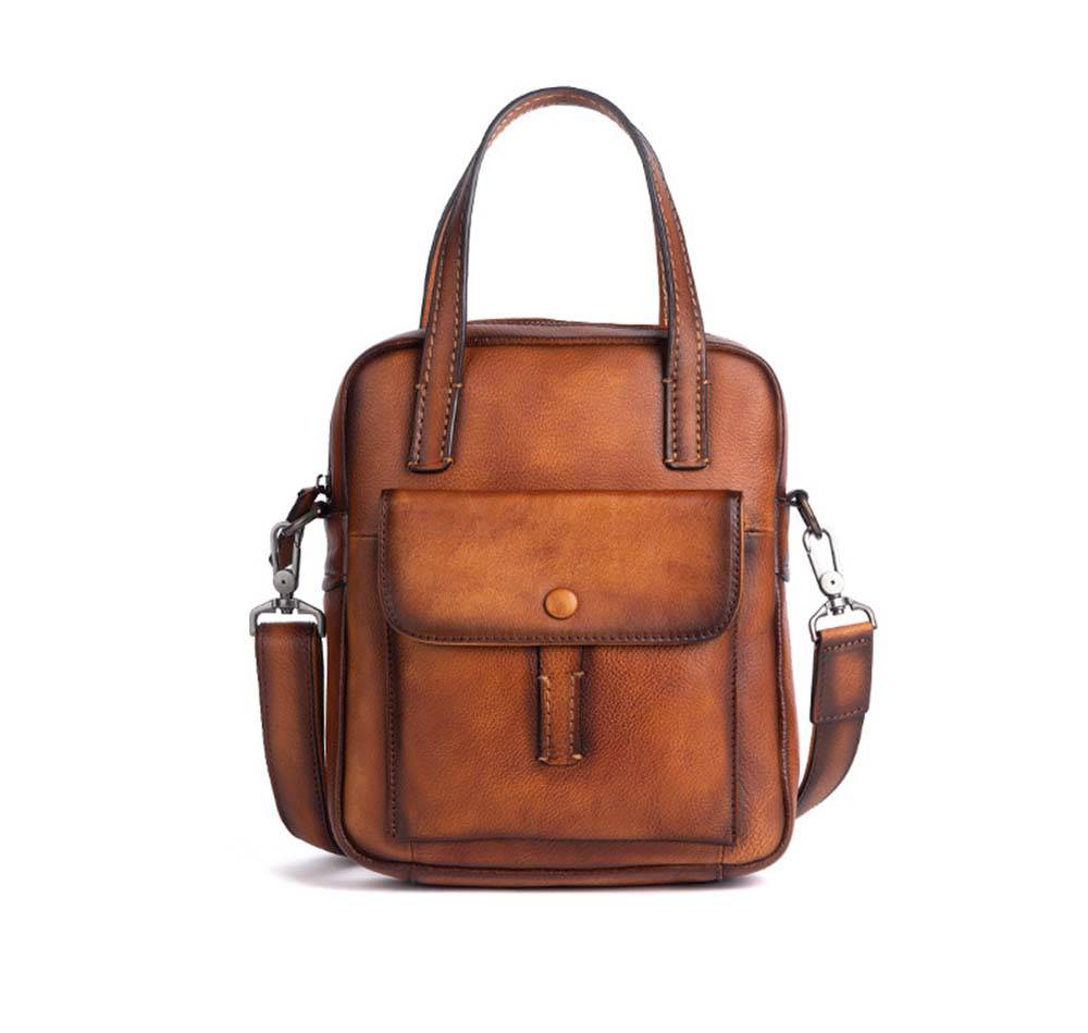 Túi đeo chéo da vintage có tay cầm cho nam