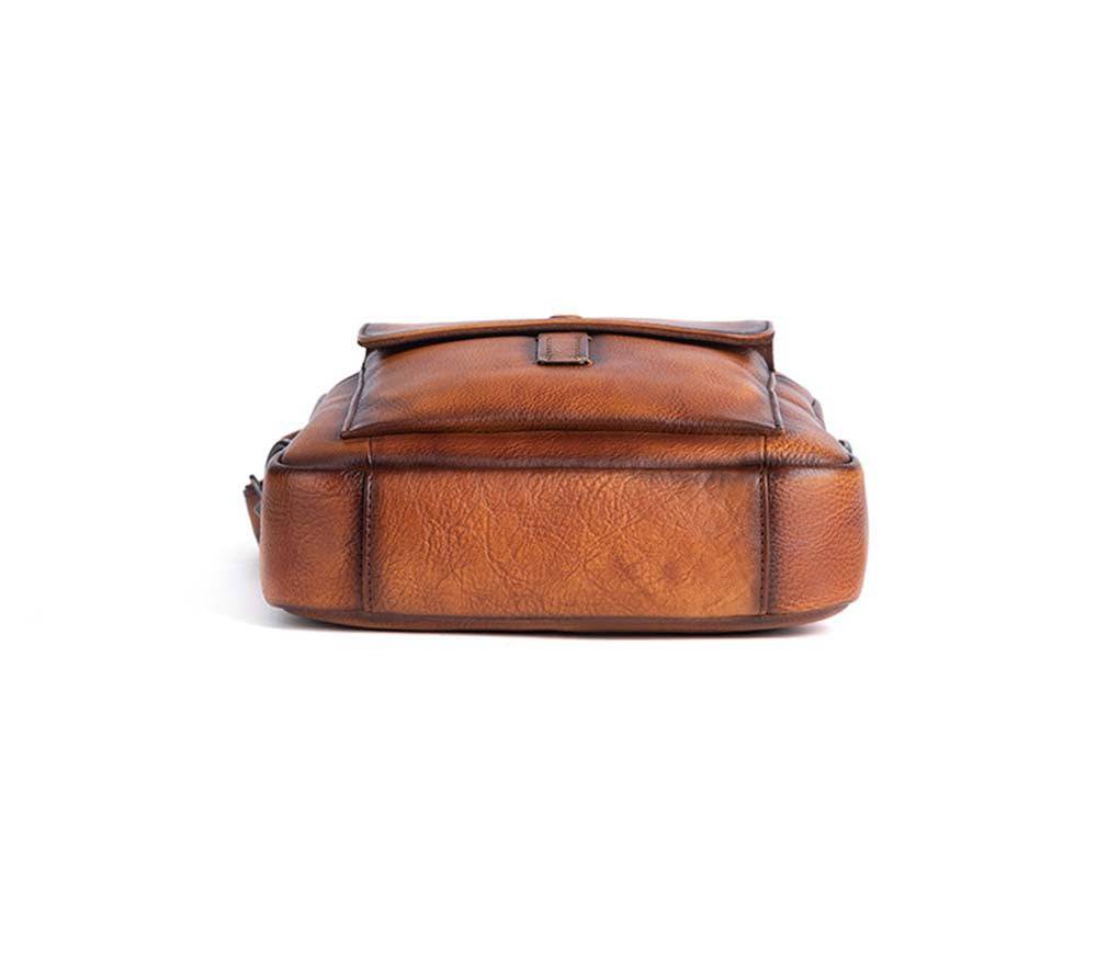Túi đeo chéo da vintage có tay cầm cho nam
