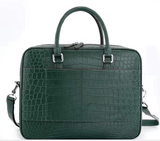 Preorder Men's Crocodile Leather Business Professional Attache Case Dark Green
