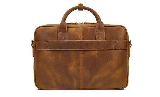 Preorder Men's Ostrich Skin Full Quill Leather Briefcase
