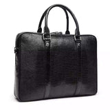 Preorder Mens Genuine Crocodile Skin Leather  Briefcase Bag Black